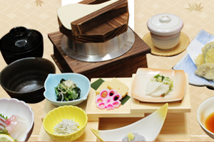 食事は伊予北条駅の近くにある【和食処秀】で～地元産の鯛を使った釜飯がおいしい～